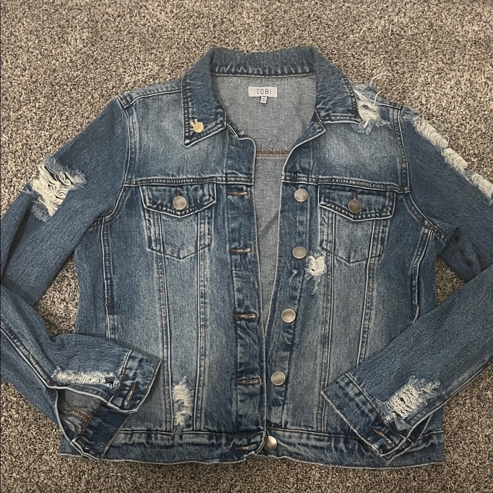Tobi Classic Distressed Jean Jacket